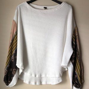 FREE PEOPLE WAFFLE KNIT TOP